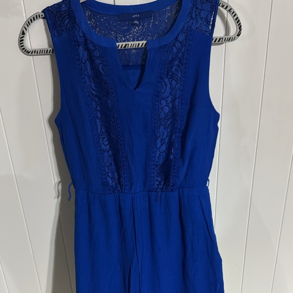 APT.9 Blue Lace Detail Dress